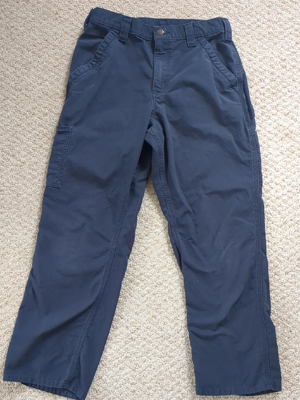 Men's Carhartt Navy Blue Utility Work Pants - Irregular